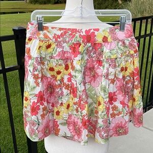 Buddy Love skirt Floral Mini Skirt - Pink, Yellow, Green Medium NWT